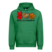 Emerald peace love basketball Urban Hoodie - Zillion Design Studio