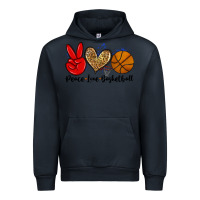 Navy peace love basketball Urban Hoodie - Zillion Design Studio