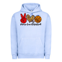 Pigment Grape Ice peace love basketball Urban Hoodie - Zillion Design Studio