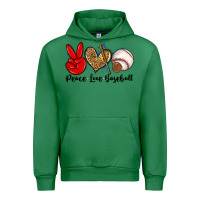 Emerald peace love baseball Urban Hoodie - Zillion Design Studio