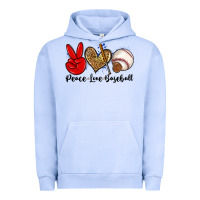 Pigment Grape Ice peace love baseball Urban Hoodie - Zillion Design Studio