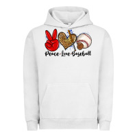 Pigment Lunar Rock peace love baseball Urban Hoodie - Zillion Design Studio