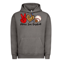 Pigment Tornado peace love baseball Urban Hoodie - Zillion Design Studio