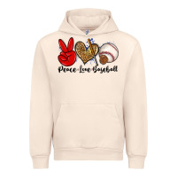 Sandshell peace love baseball Urban Hoodie - Zillion Design Studio