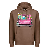 Chestnut summer pink truck beach Premium Hoodie - texasbilliewilder