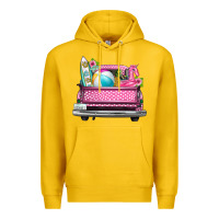 Lemon summer pink truck beach Premium Hoodie - texasbilliewilder