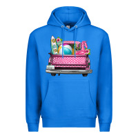 True Royal summer pink truck beach Premium Hoodie - texasbilliewilder