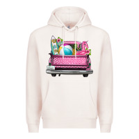 Pale Pink summer pink truck beach Premium Hoodie - texasbilliewilder