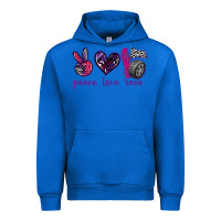 Cobalt peace love race Urban Hoodie - texasbilliewilder
