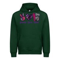 Forest Green peace love race Urban Hoodie - texasbilliewilder
