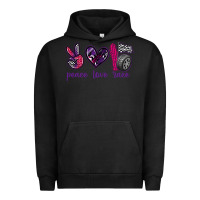 Pigment Black peace love race Urban Hoodie - texasbilliewilder