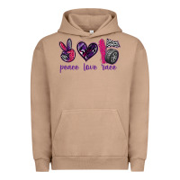 Pigment Burro peace love race Urban Hoodie - texasbilliewilder