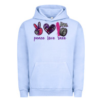 Pigment Grape Ice peace love race Urban Hoodie - texasbilliewilder