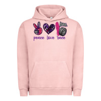 Pigment Salmon peace love race Urban Hoodie - texasbilliewilder