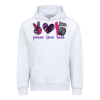 White peace love race Urban Hoodie - texasbilliewilder