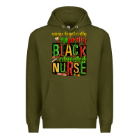 Army Green unapologetically pretty black and educated nurse Premium Hoodie - Zillion Design Studio