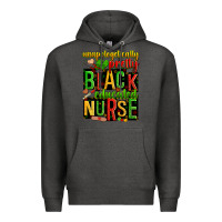Charcoal Heather unapologetically pretty black and educated nurse Premium Hoodie - Zillion Design Studio