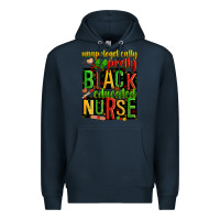 Navy unapologetically pretty black and educated nurse Premium Hoodie - Zillion Design Studio