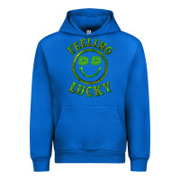 Cobalt feeling lucky with leopard Urban Hoodie - RanaPortraitStore