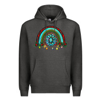 Charcoal Heather gemstone christmas rainbow Premium Hoodie - RanaPortraitStore