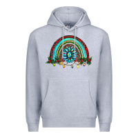 Heather Grey gemstone christmas rainbow Premium Hoodie - RanaPortraitStore