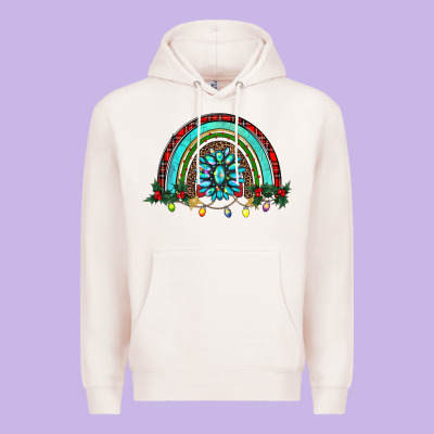 Gemstone Christmas Rainbow Premium Hoodie Designed By Ranaportraitstore