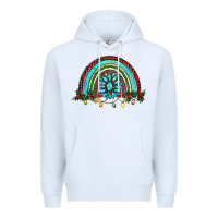 White gemstone christmas rainbow Premium Hoodie - RanaPortraitStore