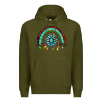 Army Green gemstone christmas rainbow Premium Hoodie - RanaPortraitStore
