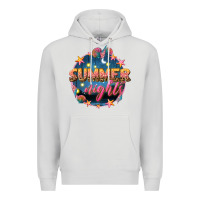 Dove Grey summer nights Premium Hoodie - texasbilliewilder