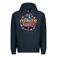 Navy summer nights Premium Hoodie - texasbilliewilder