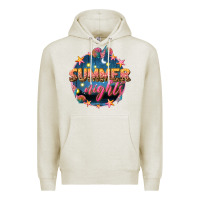 Oatmeal Heather summer nights Premium Hoodie - texasbilliewilder