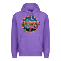 Purple summer nights Premium Hoodie - texasbilliewilder