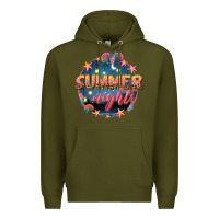 Army Green summer nights Premium Hoodie - texasbilliewilder