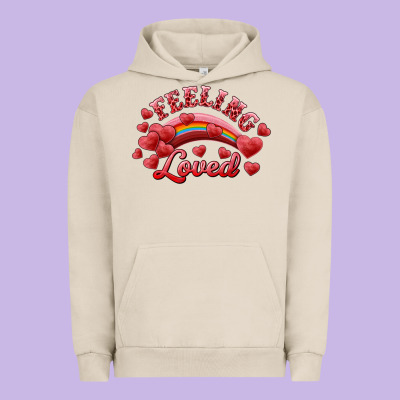 Feeling Loved Valentine's Day Urban Hoodie Designed By Ranaportraitstore