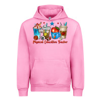Fuchsia Pink physical education teacher coffee cups Urban Hoodie - texasbilliewilder