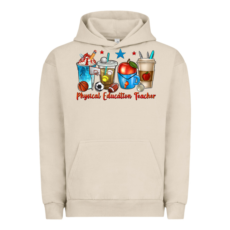 Physical Education Teacher Coffee Cups Urban Hoodie by texasbilliewilder | Teevron