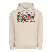 Pigment French Oak physical education teacher coffee cups Urban Hoodie - texasbilliewilder