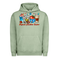 Pigment Oil Green physical education teacher coffee cups Urban Hoodie - texasbilliewilder
