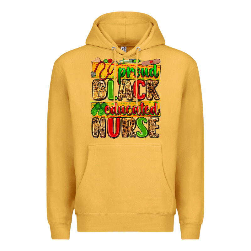 Proud Black Educated Nurse Premium Hoodie by Zillion Design Studio | Teevron