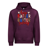 Mauve Wine hey batter batter swing Urban Hoodie - Zillion Design Studio
