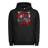 Pigment Black hey batter batter swing Urban Hoodie - Zillion Design Studio