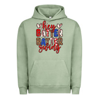 Pigment Oil Green hey batter batter swing Urban Hoodie - Zillion Design Studio