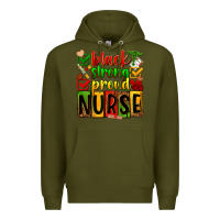 Army Green black strong proud nurse Premium Hoodie - Zillion Design Studio