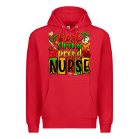 Red black strong proud nurse Premium Hoodie - Zillion Design Studio