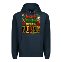 Navy black strong proud nurse Premium Hoodie - Zillion Design Studio