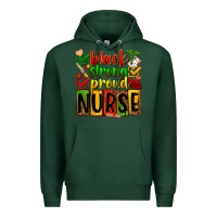 Sports Green black strong proud nurse Premium Hoodie - Zillion Design Studio