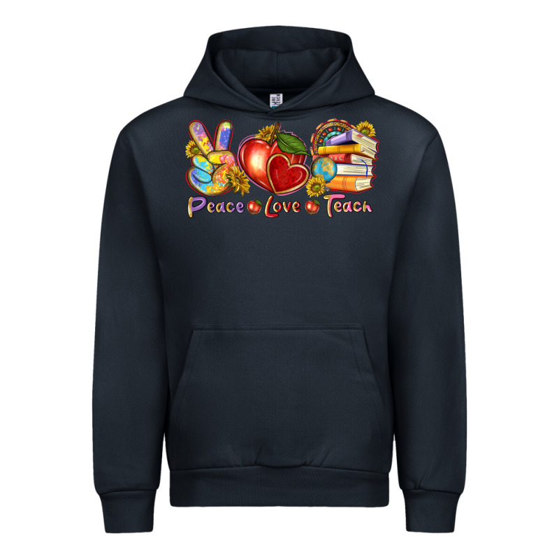 Peace Love Teach Urban Hoodie by texasbilliewilder | Teevron