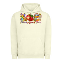 Pigment Pistachio peace love teach Urban Hoodie - texasbilliewilder
