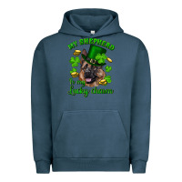 Pigment Midnight Navy st.patrick's day my shepherd is my lucky charm Urban Hoodie - RanaPortraitStore