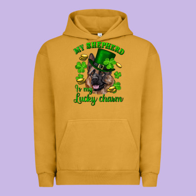 St.patrick's Day My Shepherd Is My Lucky Charm Urban Hoodie Designed By Ranaportraitstore